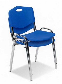 krzeslo iso plastik niebieskie